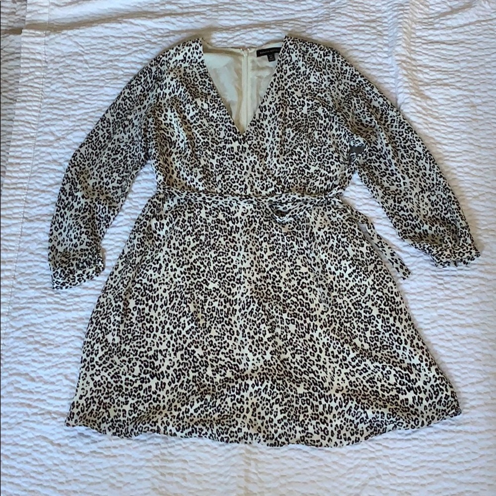 Banana Republic Leopard Print Dress with Tie Sz 4P
